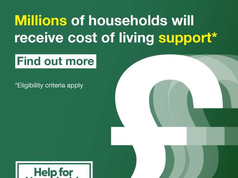 Communications toolkit from the DWP on its cost of living support package